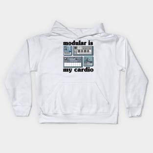 Analog Modular Is My Cardio Synthesizer Synth Sound Retro Kids Hoodie